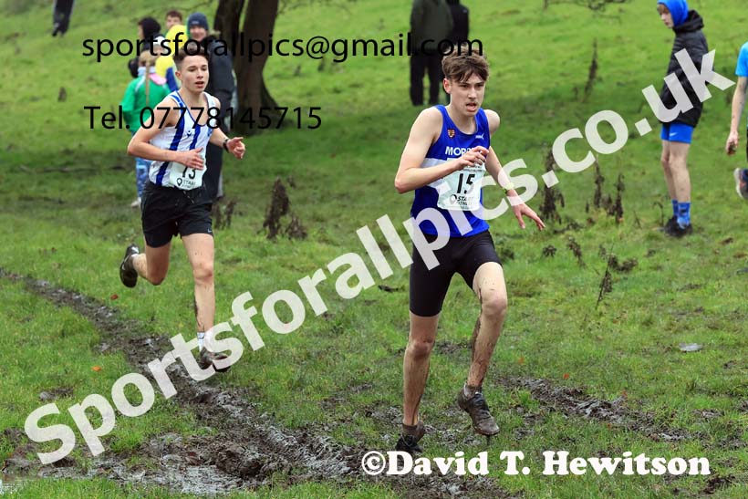 Mens under-17s 2023 NECAA Cross Country Relays, Thornley Hall Farm, Peterlee, County Durham. Photo: David T. Hewitson/Sports for All Pics